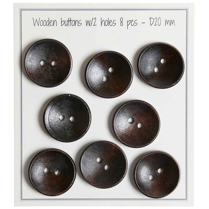 Go Handmade Holzknöpfe Deep, Farbe Dark Brown – Holz bei Lieblingsgarn