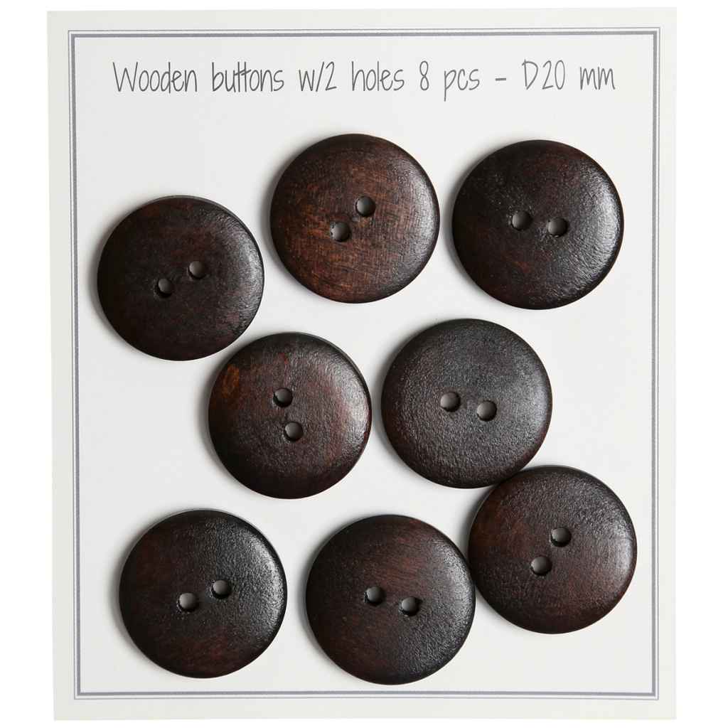 Go Handmade Holz Knöpfe UFO-Form, Farbe Dark Brown – Holz bei Lieblingsgarn