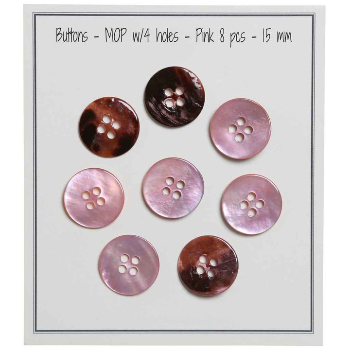 Go Handmade Perlmutt Knöpfe, Farbe Pink – Perlmutt bei Lieblingsgarn