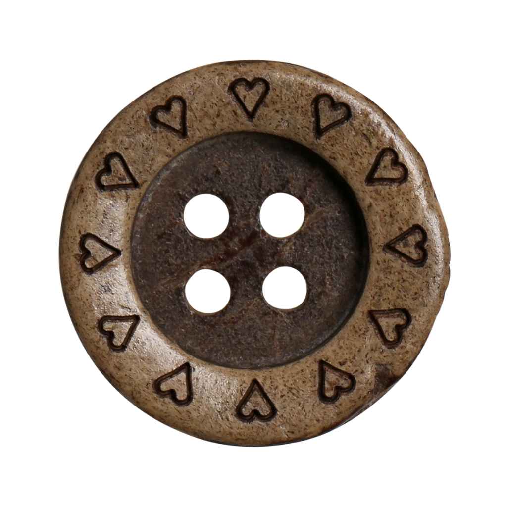 Go Handmade 18 mm Go Handmade Kokosknöpfe mit Herzen bei bei bei bei Lieblingsgarn