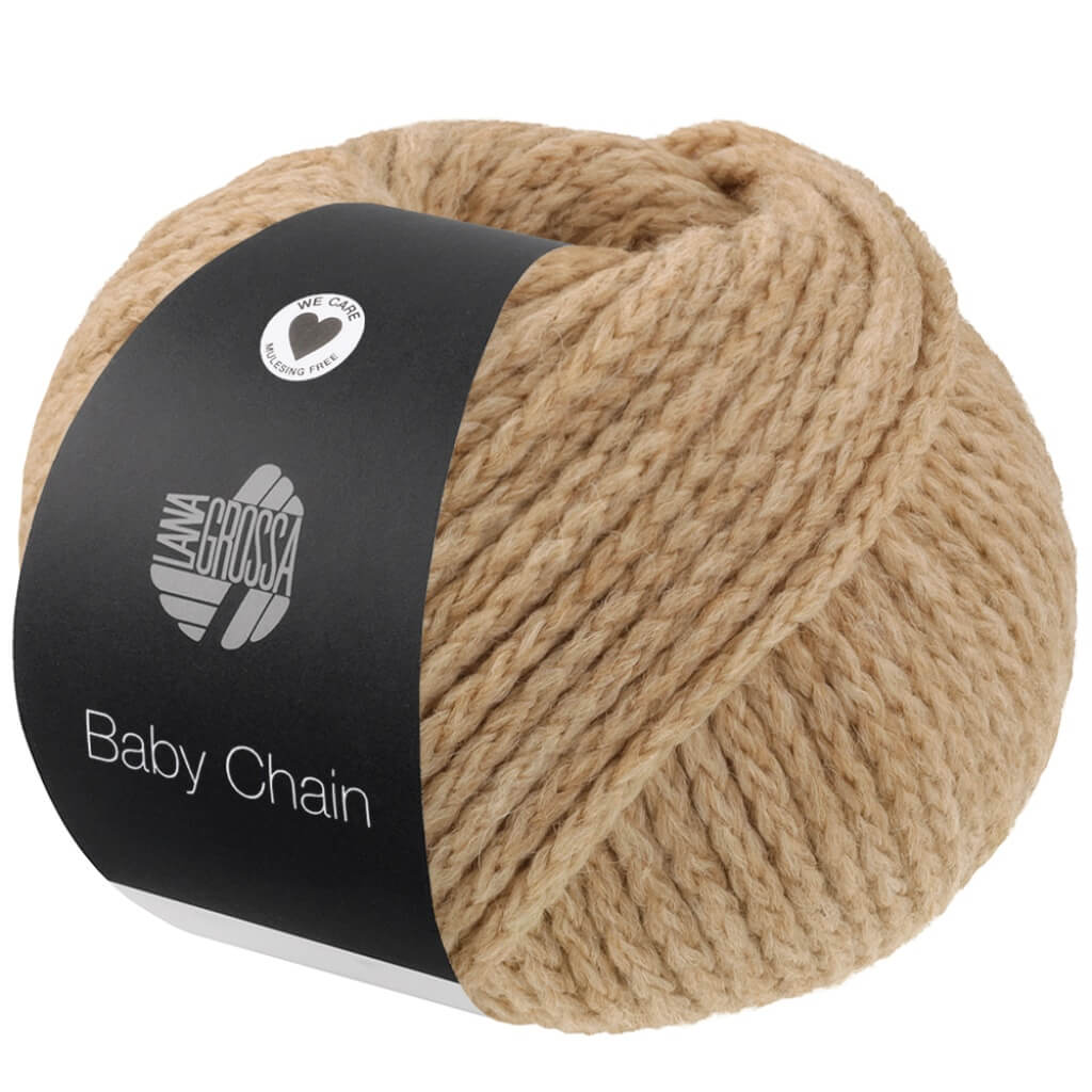 Lana Grossa Baby Chain, Farbe 2 Camel – Alpaka, Merino und Synthetik bei Lieblingsgarn