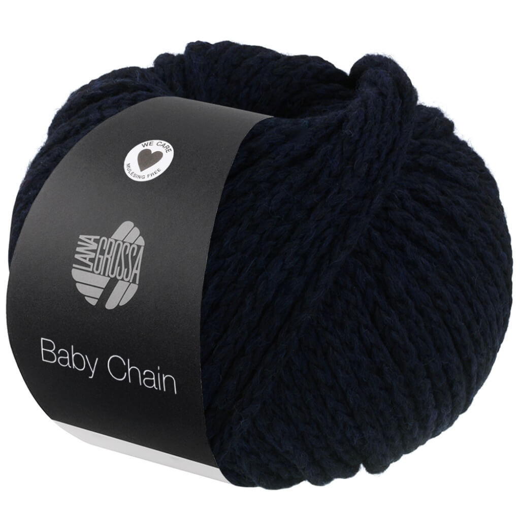 Lana Grossa Baby Chain, Farbe 12 Schwarzblau – Alpaka, Merino und Synthetik bei Lieblingsgarn