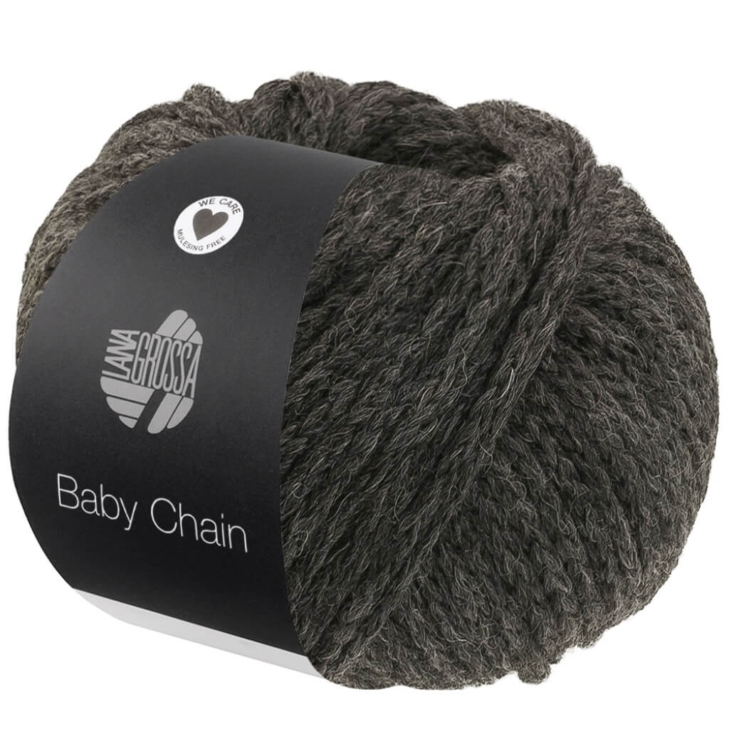 Lana Grossa Baby Chain, Farbe 14 Dunkelgrau – Alpaka, Merino und Synthetik bei Lieblingsgarn