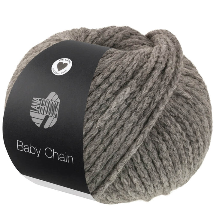 Lana Grossa Baby Chain, Farbe 15 Grau – Alpaka, Merino und Synthetik bei Lieblingsgarn