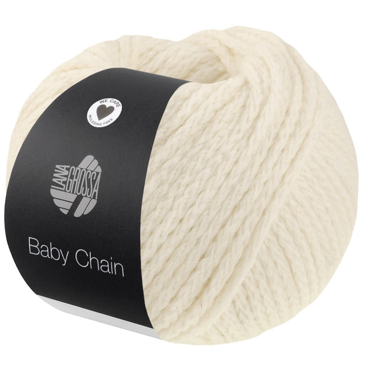 Lana Grossa Baby Chain, Farbe 16 Wollweiß – Alpaka, Merino und Synthetik bei Lieblingsgarn