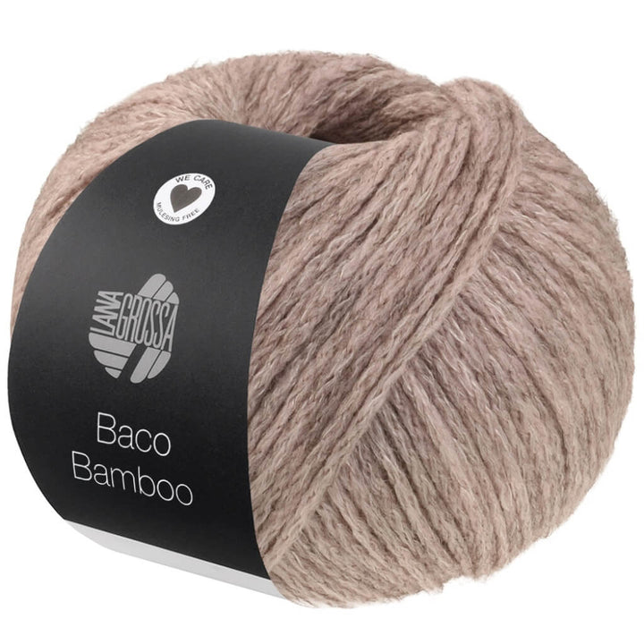 Lana Grossa Baco Bamboo, Farbe 1 Graurosa – Merino, Sonstige Naturfasern und Yak bei Lieblingsgarn