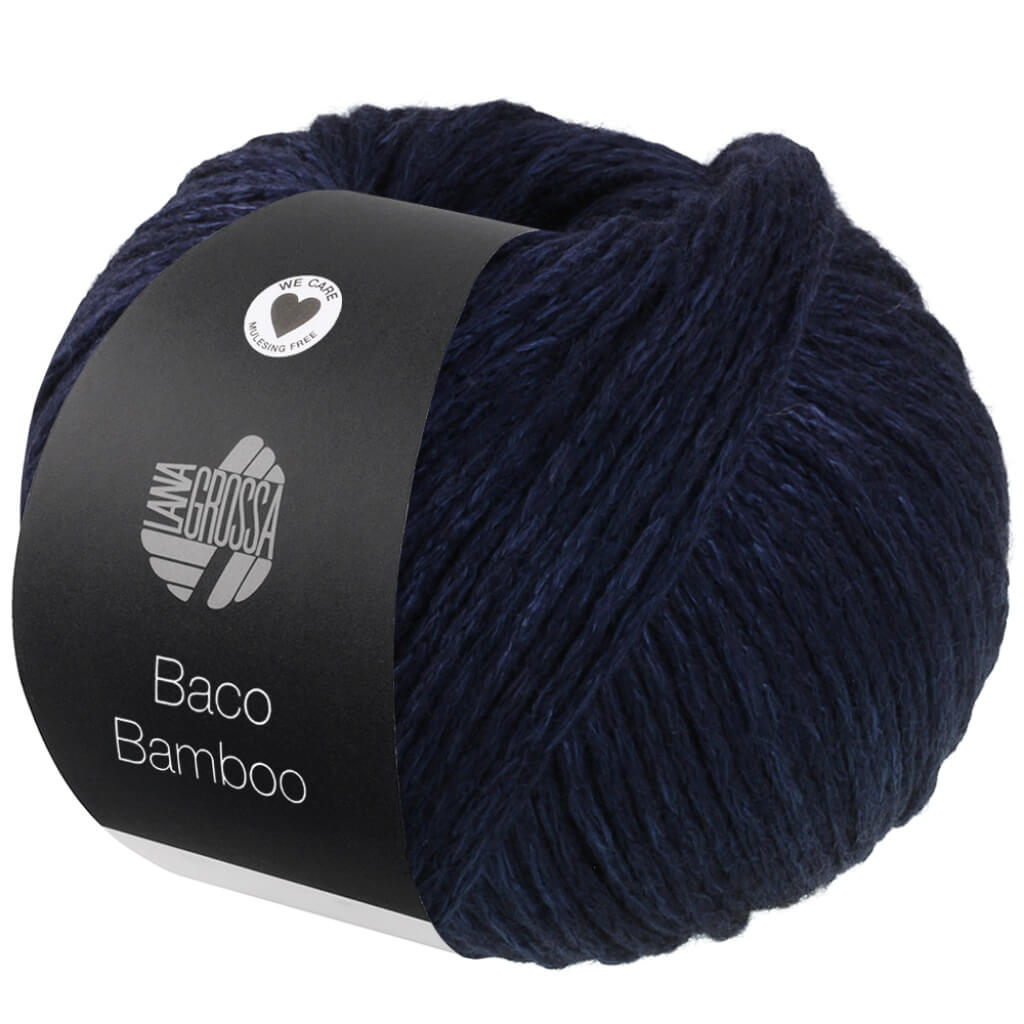 Lana Grossa Baco Bamboo, Farbe 3 Nachtblau – Merino, Sonstige Naturfasern und Yak bei Lieblingsgarn