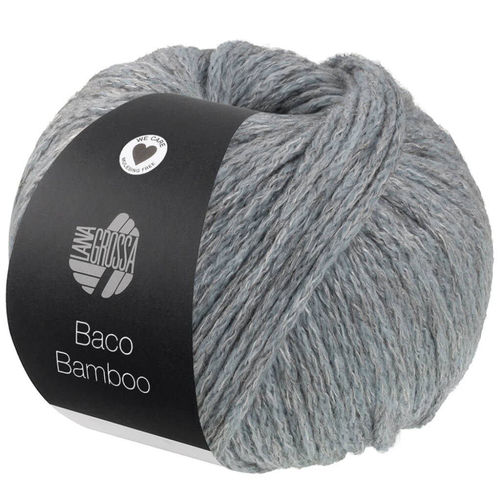 Lana Grossa Baco Bamboo, Farbe 4 Blaugrau – Merino, Sonstige Naturfasern und Yak bei Lieblingsgarn