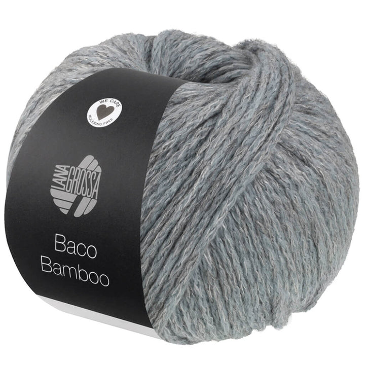 Lana Grossa Baco Bamboo, Farbe 4 Blaugrau – Merino, Sonstige Naturfasern und Yak bei Lieblingsgarn