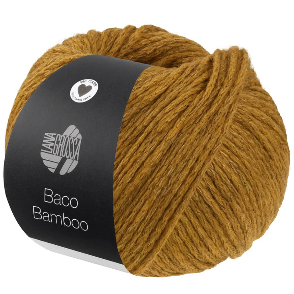 Lana Grossa Baco Bamboo, Farbe 8 Goldbraun – Merino, Sonstige Naturfasern und Yak bei Lieblingsgarn