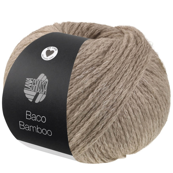 Lana Grossa Baco Bamboo, Farbe 15 Graubeige – Merino, Sonstige Naturfasern und Yak bei Lieblingsgarn