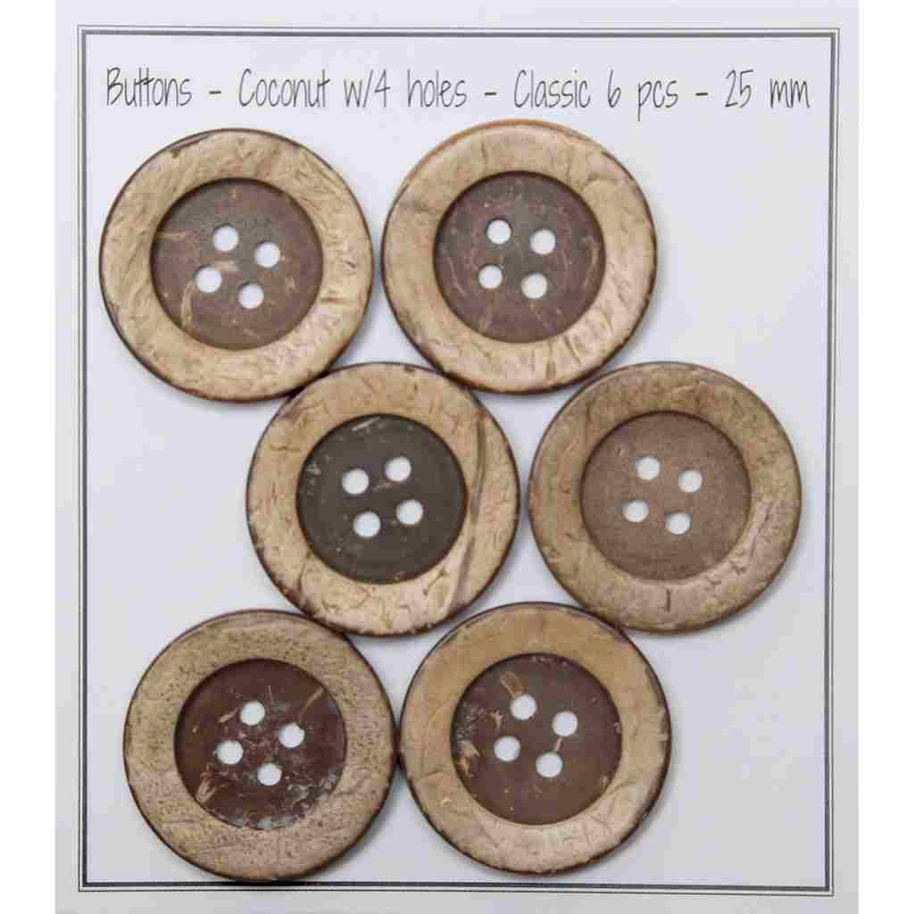 Go Handmade Kokosknöpfe  - Classic, Farbe 25 – Holz bei Lieblingsgarn