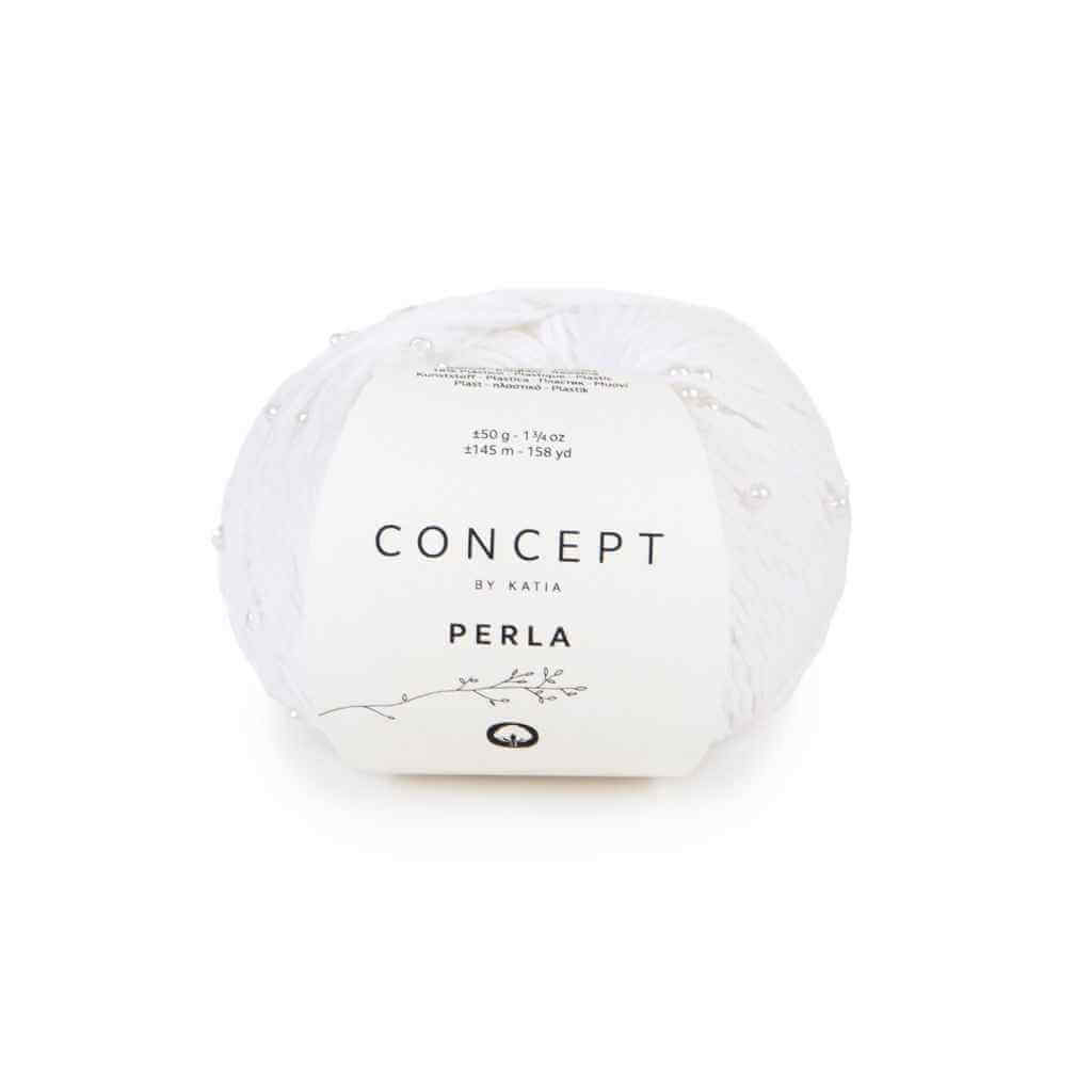 Katia Concept Perla, Farbe 100 Weiß – Baumwolle und Synthetik bei Lieblingsgarn
