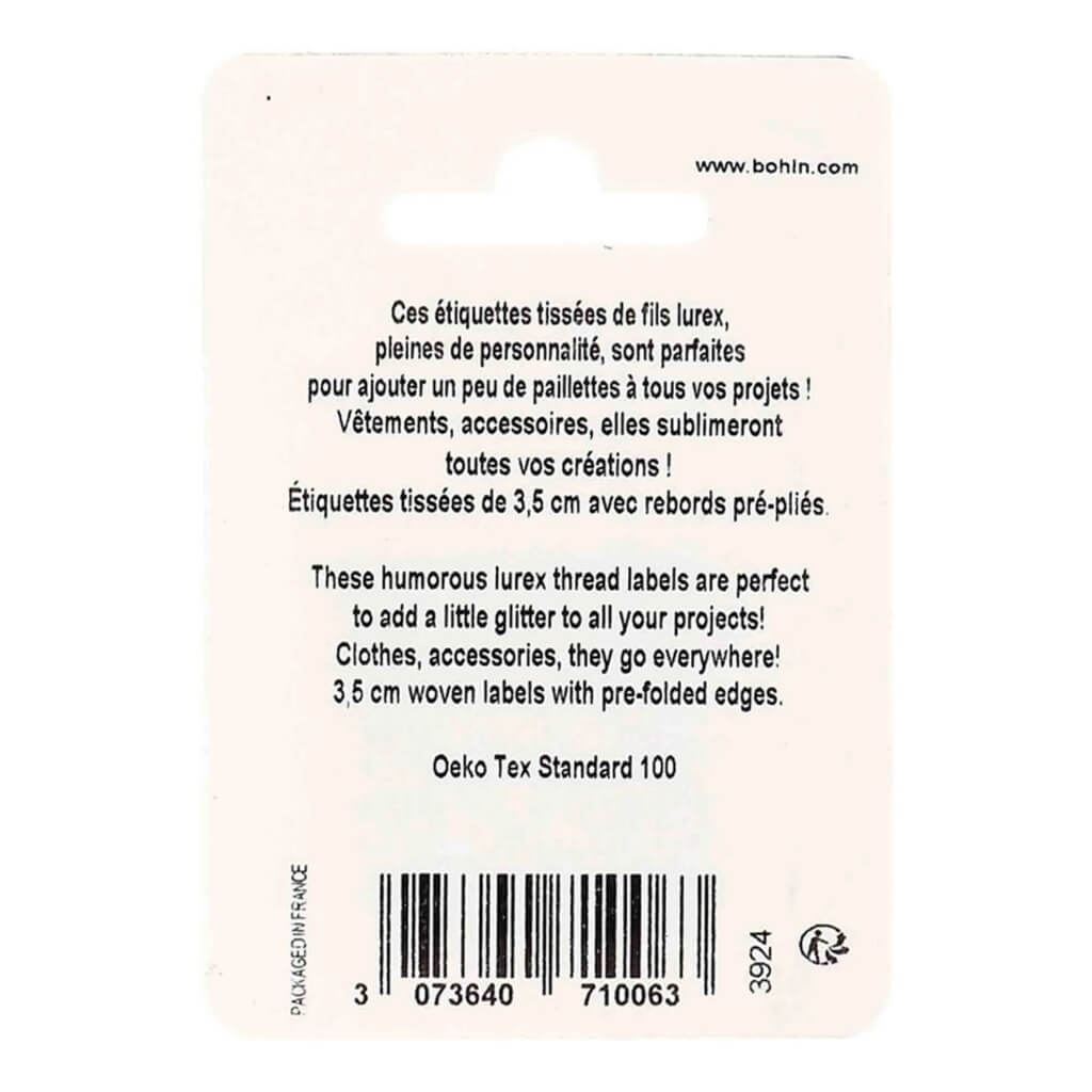 Bohin Label Kleidung aufnähbar bei bei bei bei Lieblingsgarn