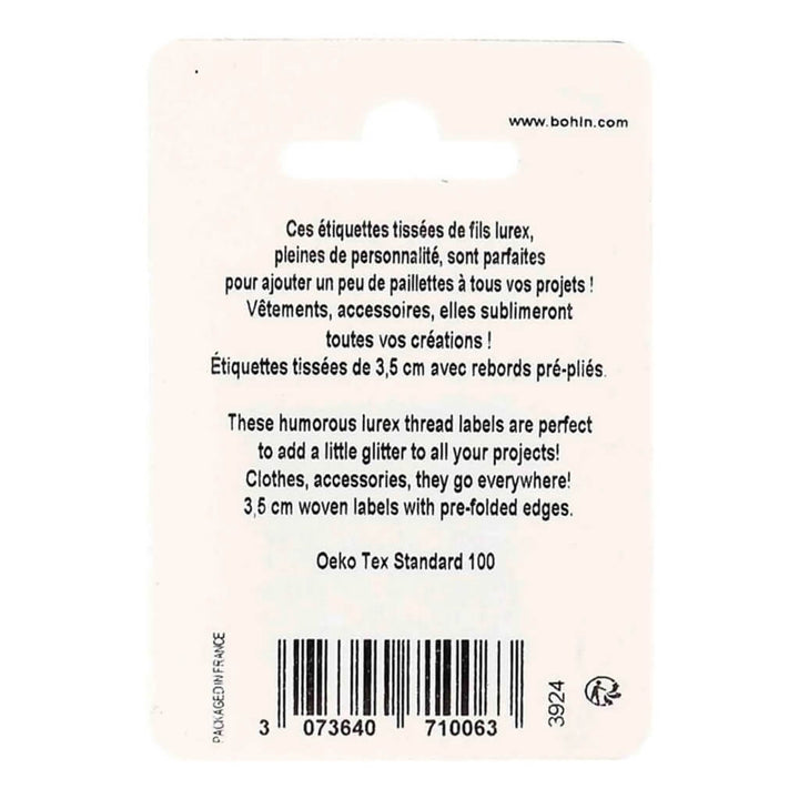 Bohin Label Kleidung aufnähbar bei bei bei bei Lieblingsgarn