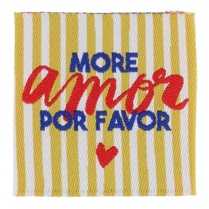 Bohin Label Kleidung aufnähbar, Farbe More amor por favor bei Lieblingsgarn