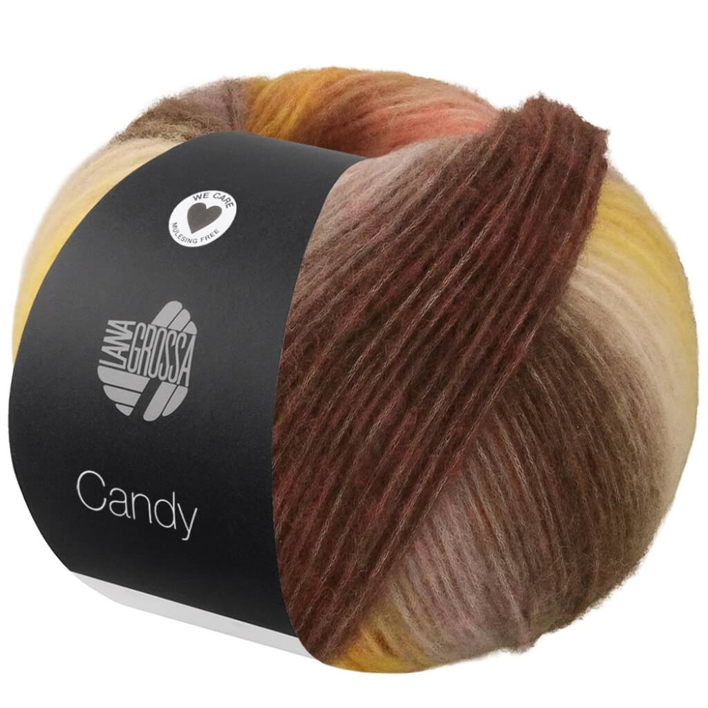 Lana Grossa Candy, Farbe 7 Lila/Limette/Tomatenrot/Violett/Dunkelviolett/ Beige/Camel/Grau bei Lieblingsgarn