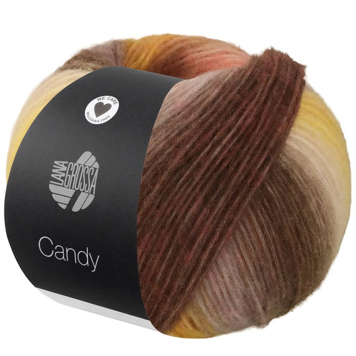 Lana Grossa Candy, Farbe 7 Lila/Limette/Tomatenrot/Violett/Dunkelviolett/ Beige/Camel/Grau bei Lieblingsgarn