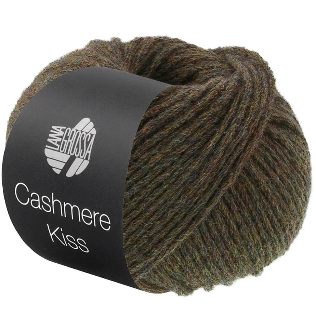 Lana Grossa Cashmere Kiss, Farbe 135 Grünbraun – Kaschmir und Merino bei Lieblingsgarn