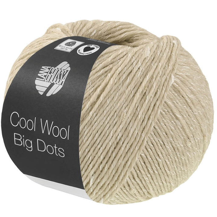 Lana Grossa Cool Wool Big Dots, Farbe 112 Natur – Merino, Synthetik und Viskose bei Lieblingsgarn