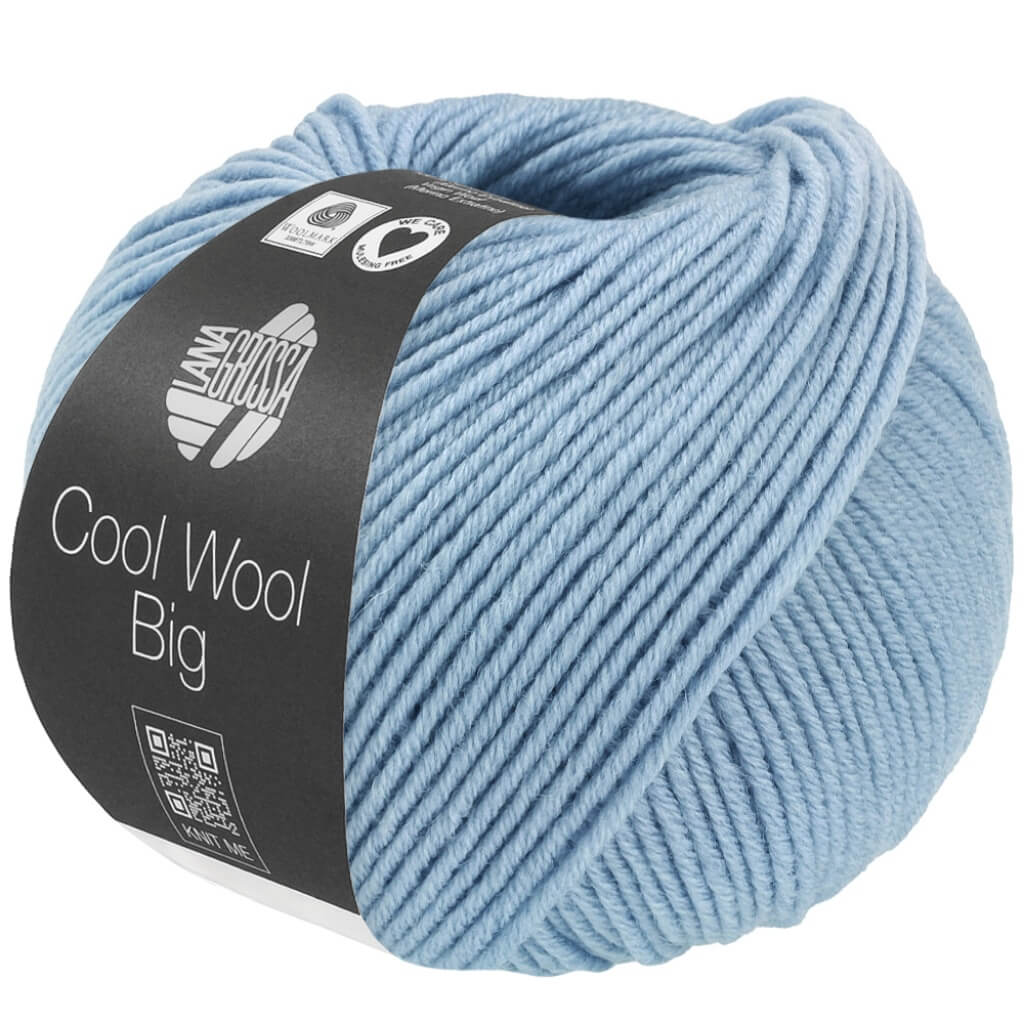 Lana Grossa Cool Wool Big, Farbe 1702 Hellblau meliert – Merino und Schurwolle bei Lieblingsgarn
