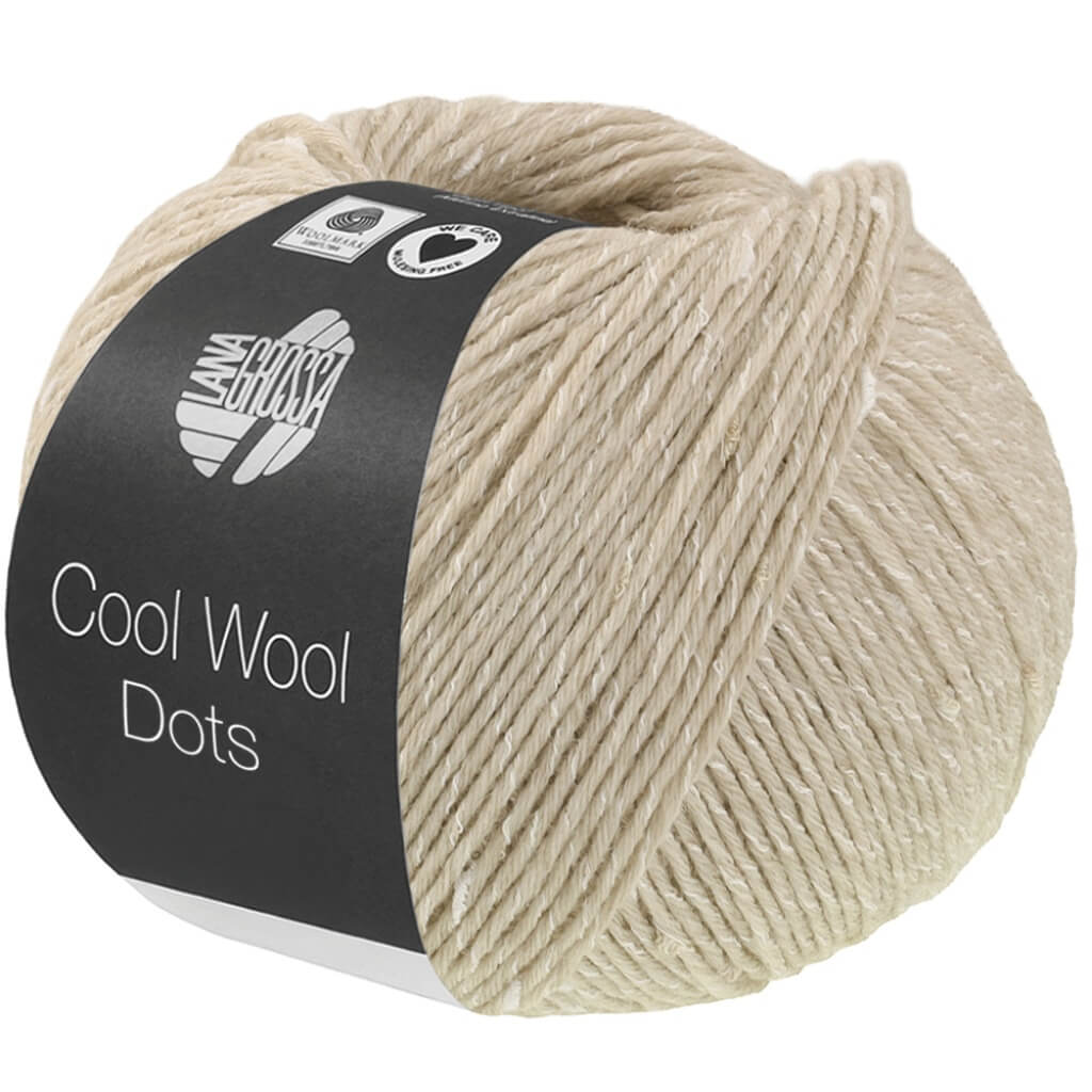 Lana Grossa Cool Wool Dots, Farbe 12 Natur – Merino, Synthetik und Viskose bei Lieblingsgarn