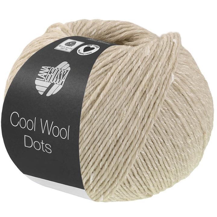Lana Grossa Cool Wool Dots, Farbe 12 Natur – Merino, Synthetik und Viskose bei Lieblingsgarn
