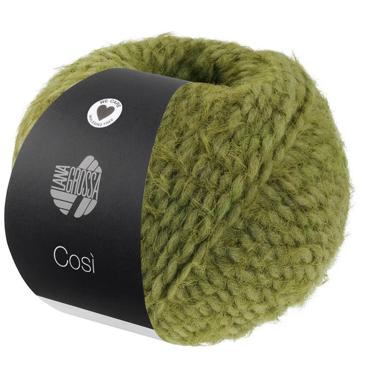 Lana Grossa Cosi, Farbe 8 Olivgrün – Merino und Synthetik bei Lieblingsgarn