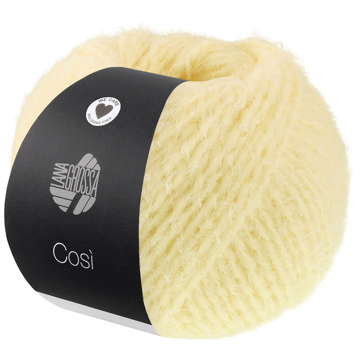 Lana Grossa Cosi, Farbe 9 Zartgelb – Merino und Synthetik bei Lieblingsgarn