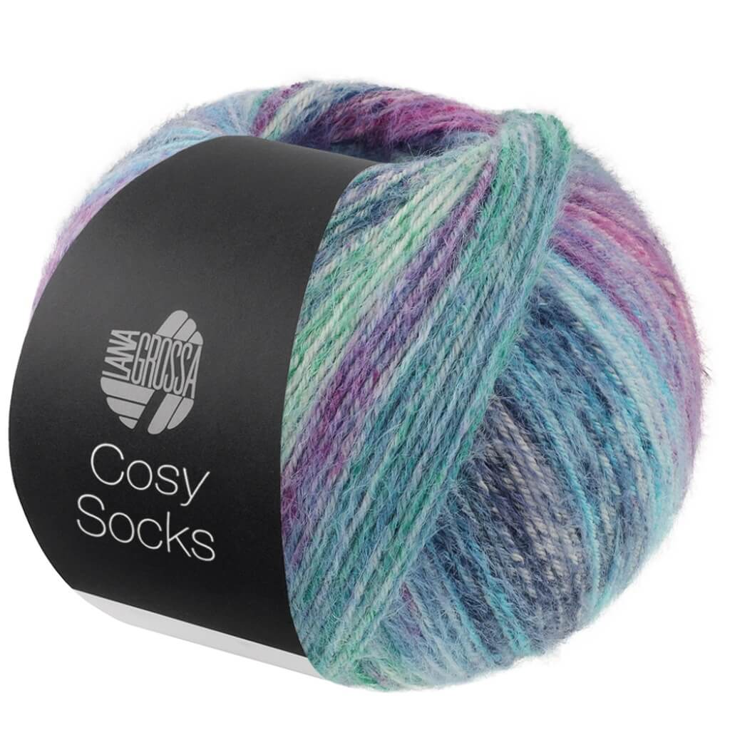 Lana Grossa 255 - Blaugrau/Petrol/Türkis/Blau-/Rotviolett/Hellblau/ Jeans/Jade Lana Grossa Cosy Socks bei bei Lieblingsgarn