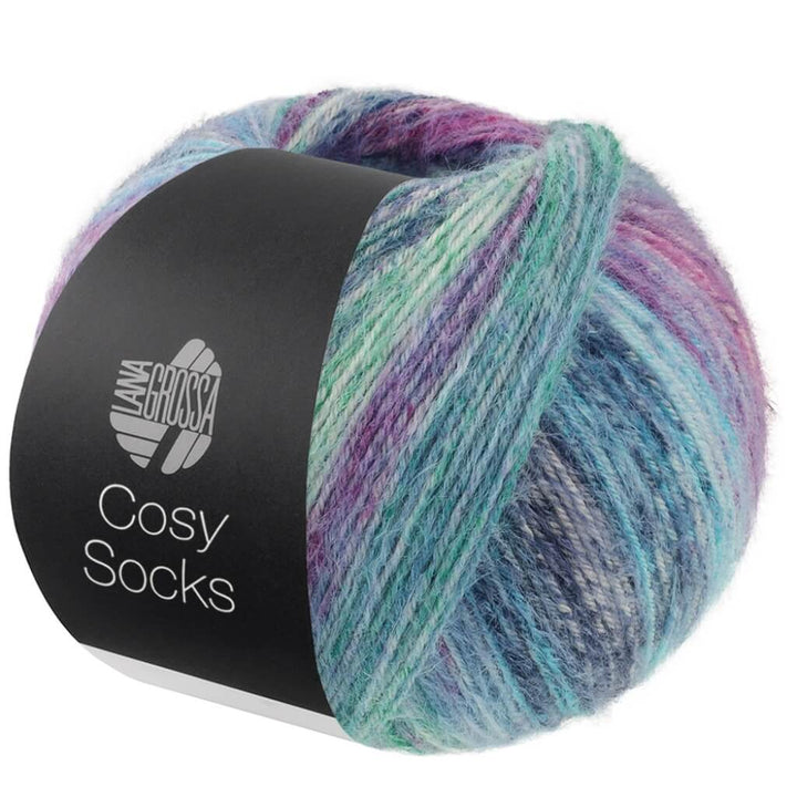 Lana Grossa 255 - Blaugrau/Petrol/Türkis/Blau-/Rotviolett/Hellblau/ Jeans/Jade Lana Grossa Cosy Socks bei bei Lieblingsgarn