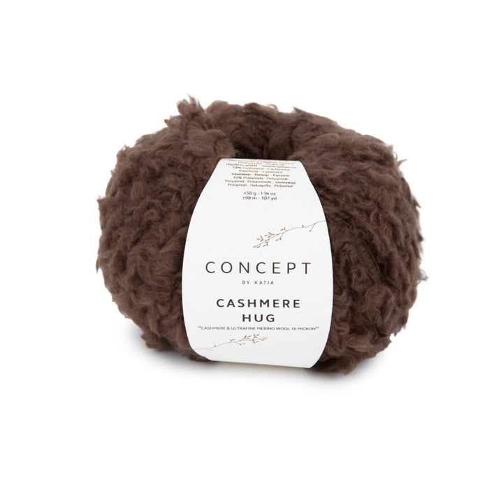 Katia Concept Cashmere Hug, Farbe 063 Schokoladen braun – Kaschmir, Merino und Synthetik bei Lieblingsgarn