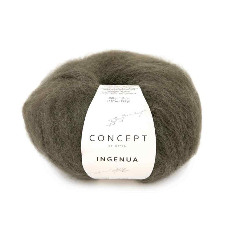 Katia Concept Ingenua, Farbe 083 Braungrün – Mohair, Schurwolle und Synthetik bei Lieblingsgarn