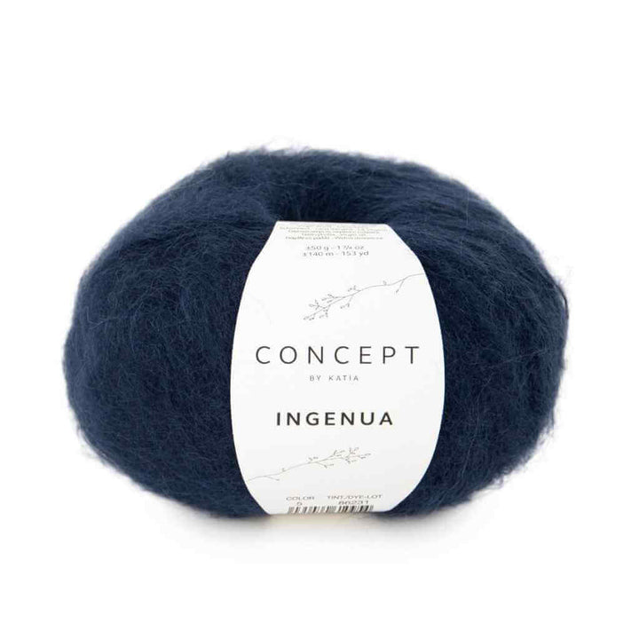 Katia Concept Ingenua, Farbe 005 Dunkelblau – Mohair, Schurwolle und Synthetik bei Lieblingsgarn