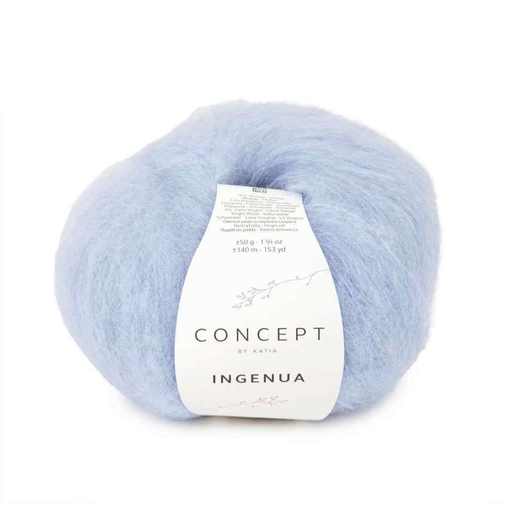 Katia Concept Ingenua, Farbe 064 Hellhimmelblau – Mohair, Schurwolle und Synthetik bei Lieblingsgarn