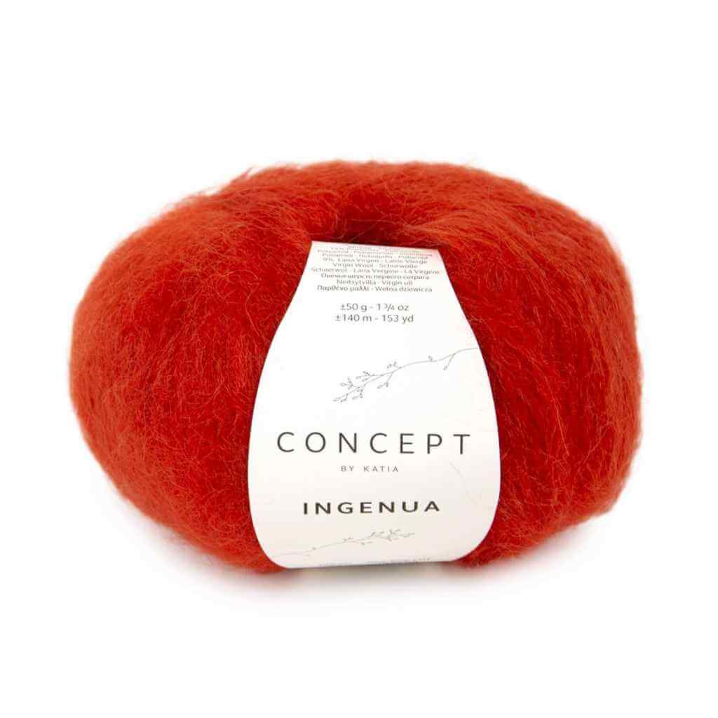 Katia Concept Ingenua, Farbe 072 Rostrot – Mohair, Schurwolle und Synthetik bei Lieblingsgarn