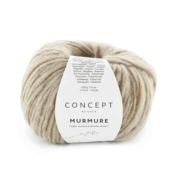 Katia Concept Murmure, Farbe 077 Braun Beige – Alpaka, Baumwolle und Merino bei Lieblingsgarn