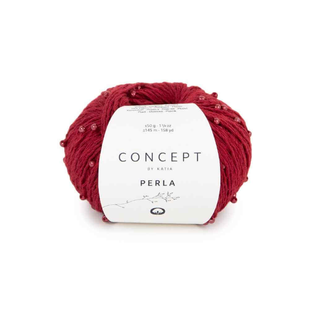 Katia Concept Perla, Farbe 106 Blutrote – Baumwolle und Synthetik bei Lieblingsgarn