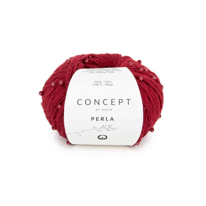 Katia Concept Perla, Farbe 106 Blutrote – Baumwolle und Synthetik bei Lieblingsgarn