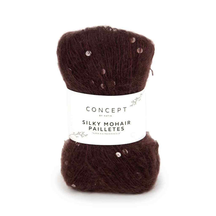 Katia Concept Silky Mohair Pailletes, Farbe 210 Wein – Baumwolle, Mohair und Schurwolle bei Lieblingsgarn