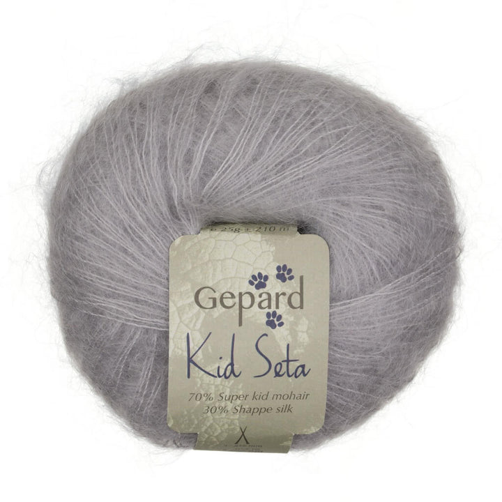 Gepard Kid Seta, Farbe 408 Light grey – Mohair und Seide bei Lieblingsgarn