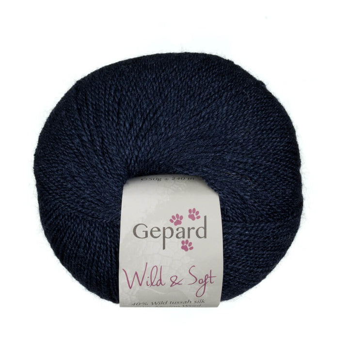 Gepard Wild &amp; Soft, Farbe 782 – Navy Blue – Merino und Seide bei Lieblingsgarn