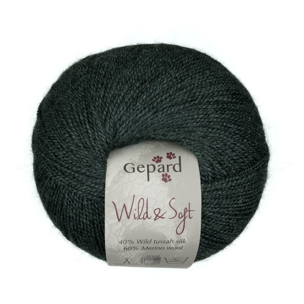 Gepard Wild &amp; Soft, Farbe 866 – Forest Green – Merino und Seide bei Lieblingsgarn
