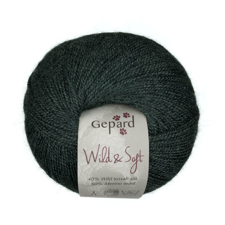Gepard Wild &amp; Soft, Farbe 866 – Forest Green – Merino und Seide bei Lieblingsgarn
