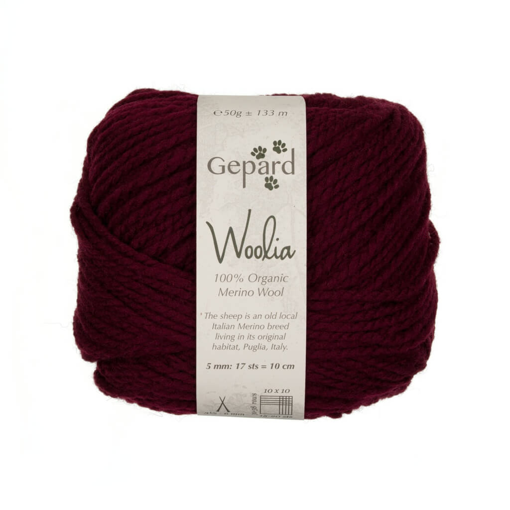 Gepard Woolia, Farbe 472 – Bordeaux – Merino bei Lieblingsgarn