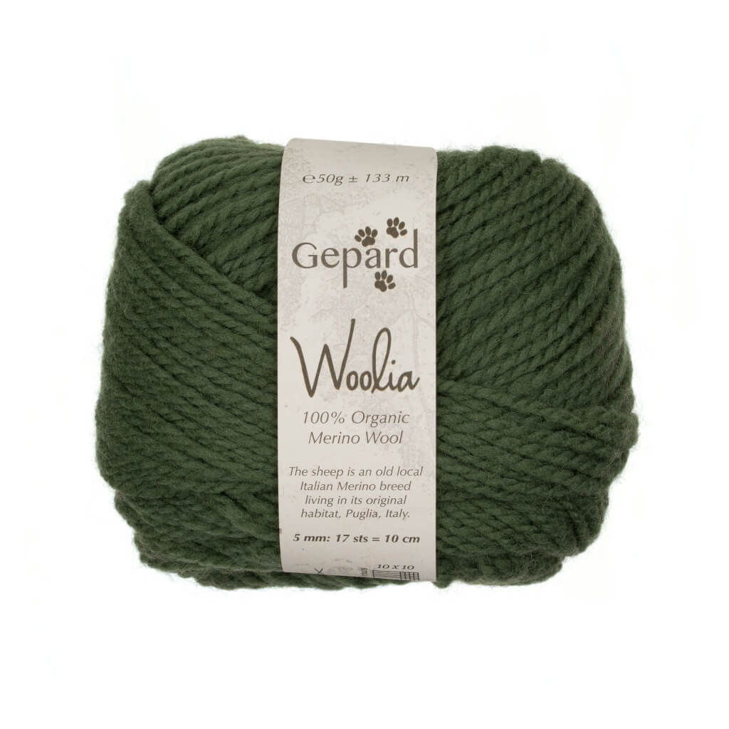 Gepard Woolia, Farbe 866 – Dark Fern – Merino bei Lieblingsgarn