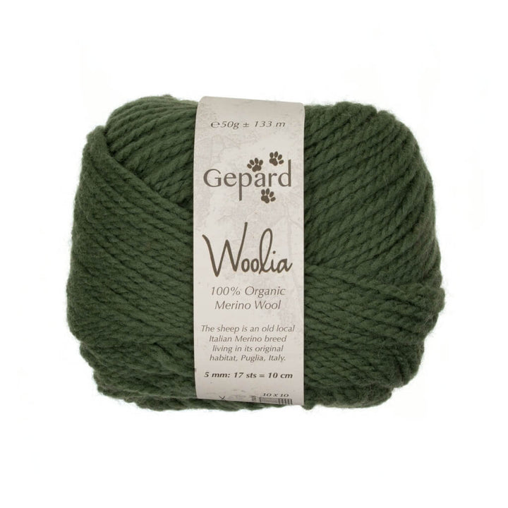 Gepard Woolia, Farbe 866 – Dark Fern – Merino bei Lieblingsgarn