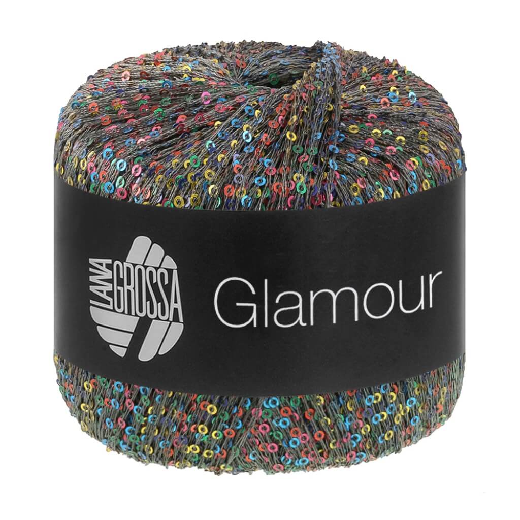 Lana Grossa Glamour, Farbe 107 Dunkelblau/ grau – Synthetik bei Lieblingsgarn