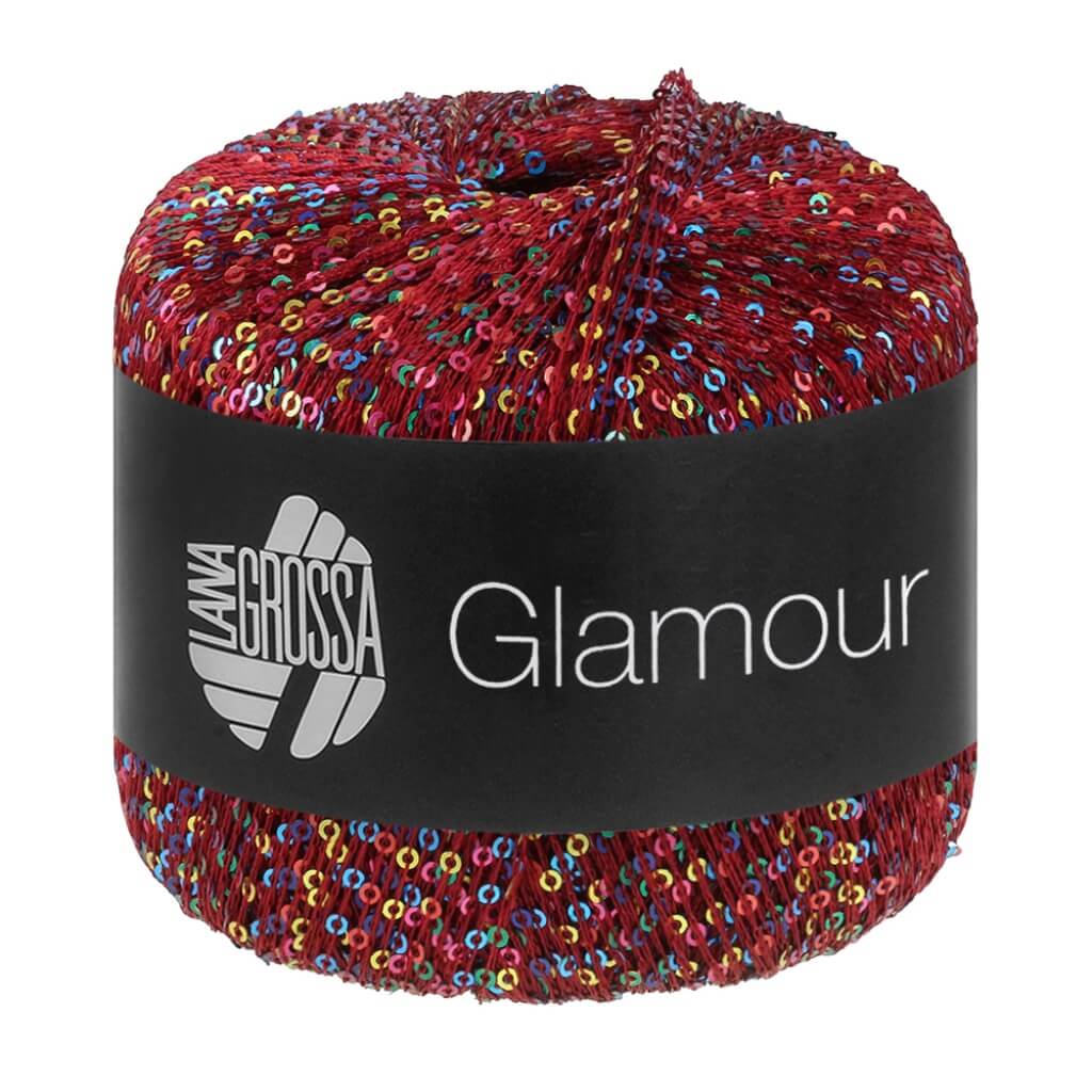 Lana Grossa Glamour, Farbe 111 Dunkelrot – Synthetik bei Lieblingsgarn
