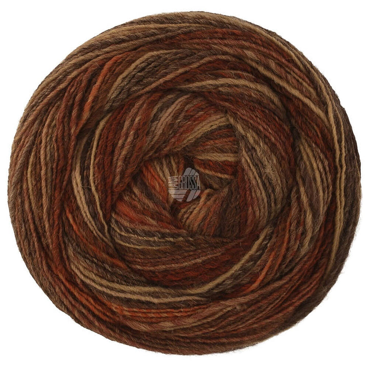 Lana Grossa Gomitolo Disegno, Farbe 525 Burgund/Beige/Rost/Taupe/Dunkel /Grau / Schwarzbraun – Schurwolle bei Lieblingsgarn